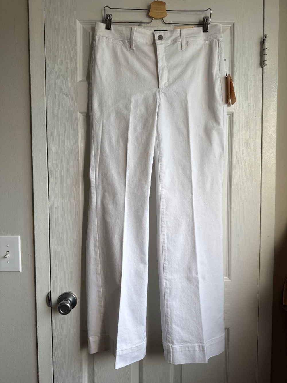 NWT NYDJ White Wide Leg Trouser Jeans Size 12